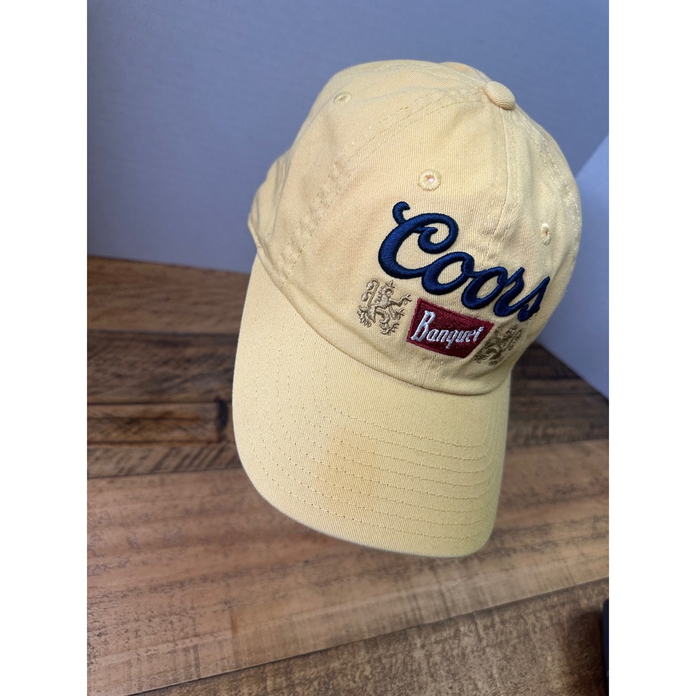 Coors‎ Banquet Yellow Baseball Cap American Needle Adjustable Embroidered Logo - Picture 3 of 8